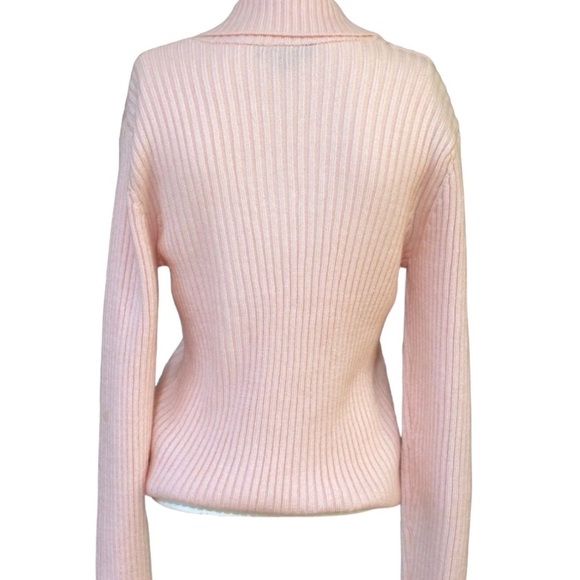 Evan-Picone Size XL Vintage Pink Shawl Collar Sweater - Picture 5 of 9
